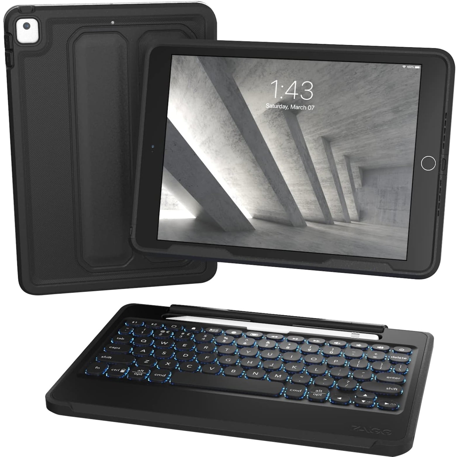 ZAGG Rugged Book Case Keyboard for iPad Air 3, Pro