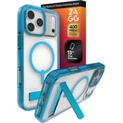 ZAGG Santa Cruz Snap Case with Kickstand for iPhone 17 Pro Max - Tranquil Blue Drop Protection 13ft/4m MagSafe Charging Compatible Anti-Yellowing Technology Scratch Resistant Phone Case