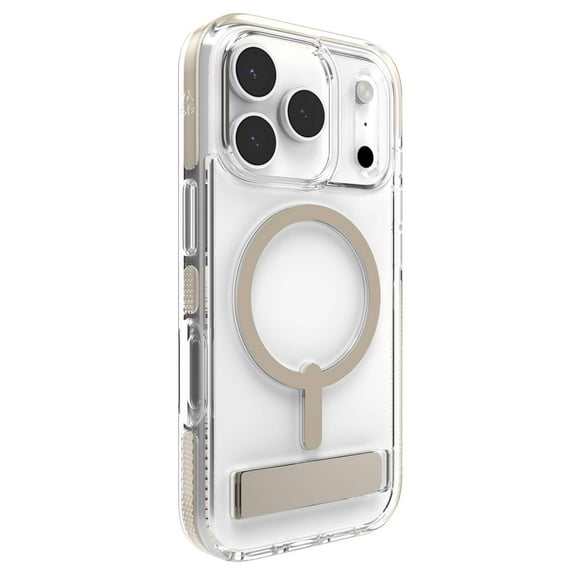 ZAGG Santa Cruz Snap Case with Kickstand for iPhone 17 Pro - Titanium Drop Protection (13ft/4m) MagSafe Charging Compatible ClearGuard Anti-Yellowing Technology Scratch Resistant Phone Case