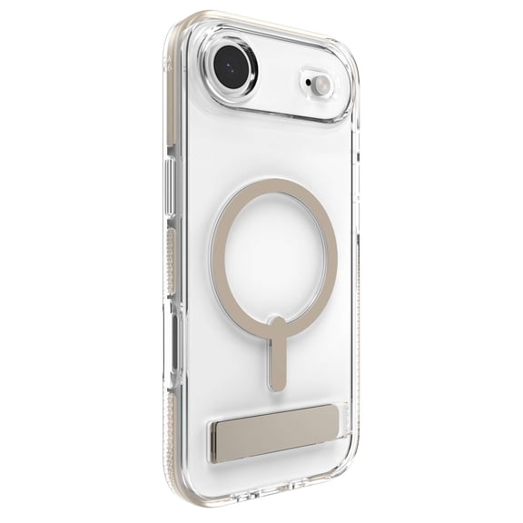 ZAGG Santa Cruz Snap Case with Kickstand for iPhone Air - Titanium Drop Protection (13ft/4m) MagSafe Charging Compatible ClearGuard Anti-Yellowing Technology Scratch Resistant Phone Case