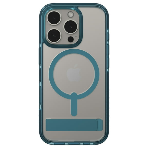 ZAGG Santa Cruz Snap with Kickstand Case for iPhone 16 Pro Retro Blue