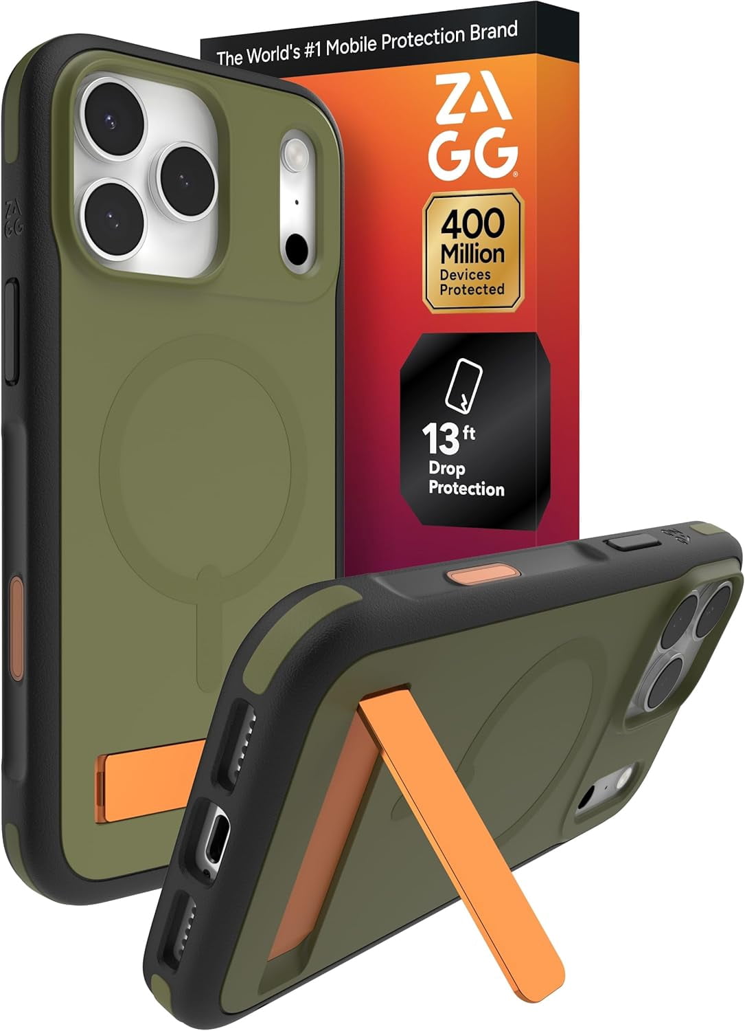 ZAGG Sedona Snap Case with Kickstand for iPhone 17 Pro Max - Green