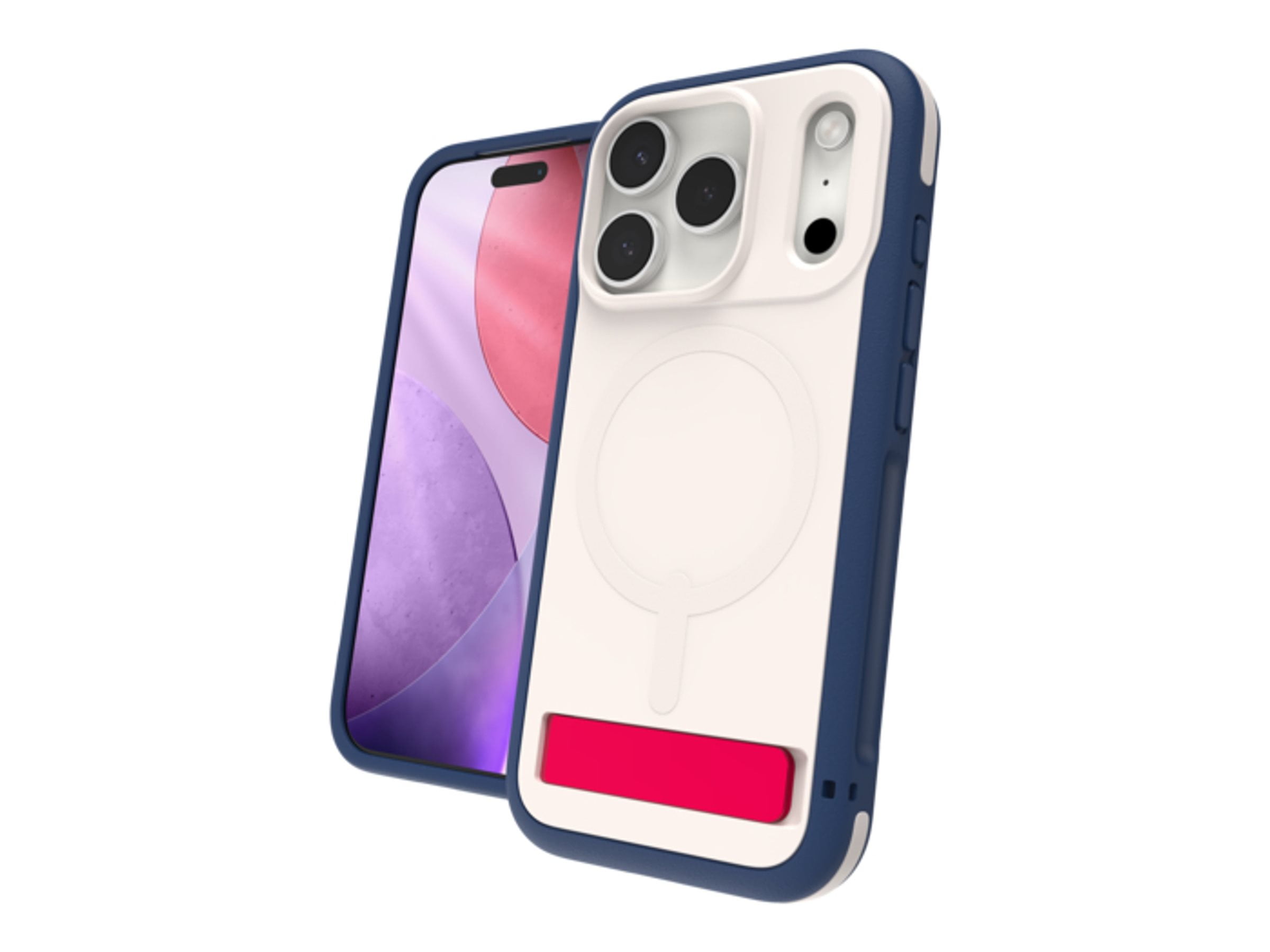 ZAGG Sedona Snap - Back cover for cell phone - with kickstand - MagSafe compatibility - red light and blue - for Apple iPhone Air