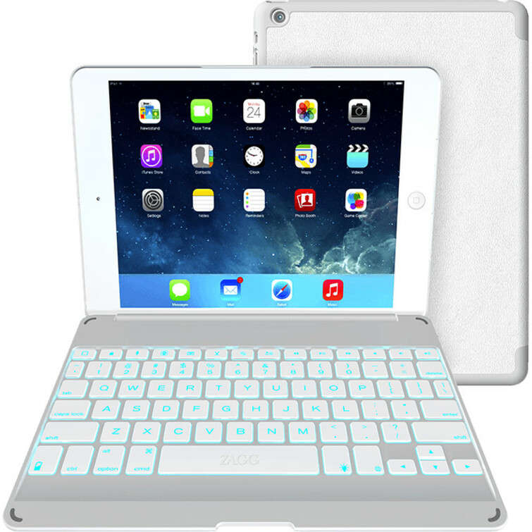 ZAGG ZAGGkeys Keyboard/Cover Case (Folio) iPad Air Tablet, White - image 1 of 2