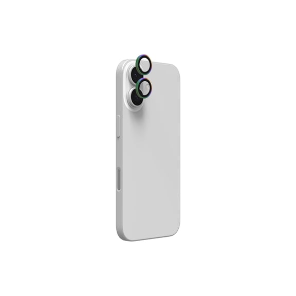 ZAGG iPhone Camera Lens Protector for iPhone 17/ 16/ 16 Plus - Iridescent Camera Ring Maximum Impact & Scratch Protection Anti-Reflective Technology Smudge-Resistant Precise Fit Glass Elite