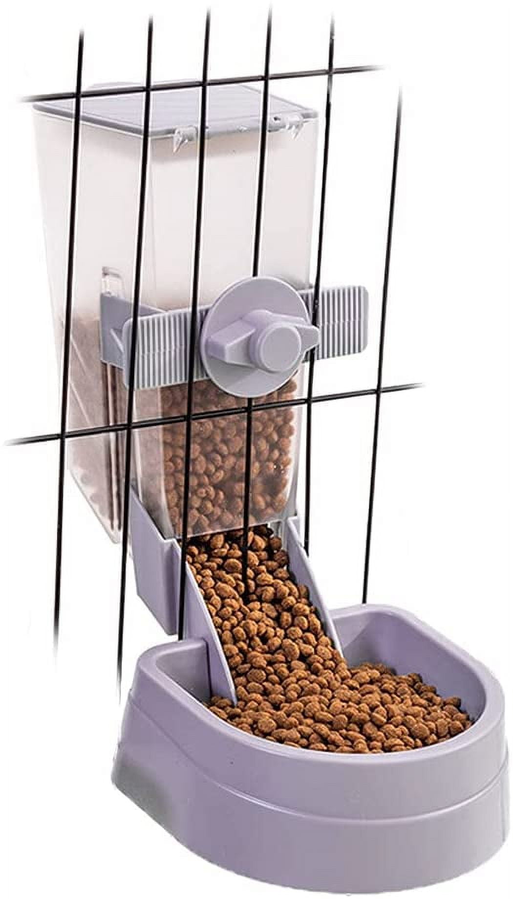 ZAGHNRENJ 1L Rabbit Cage Automatic Feeder Food Dish Small Animal Bin