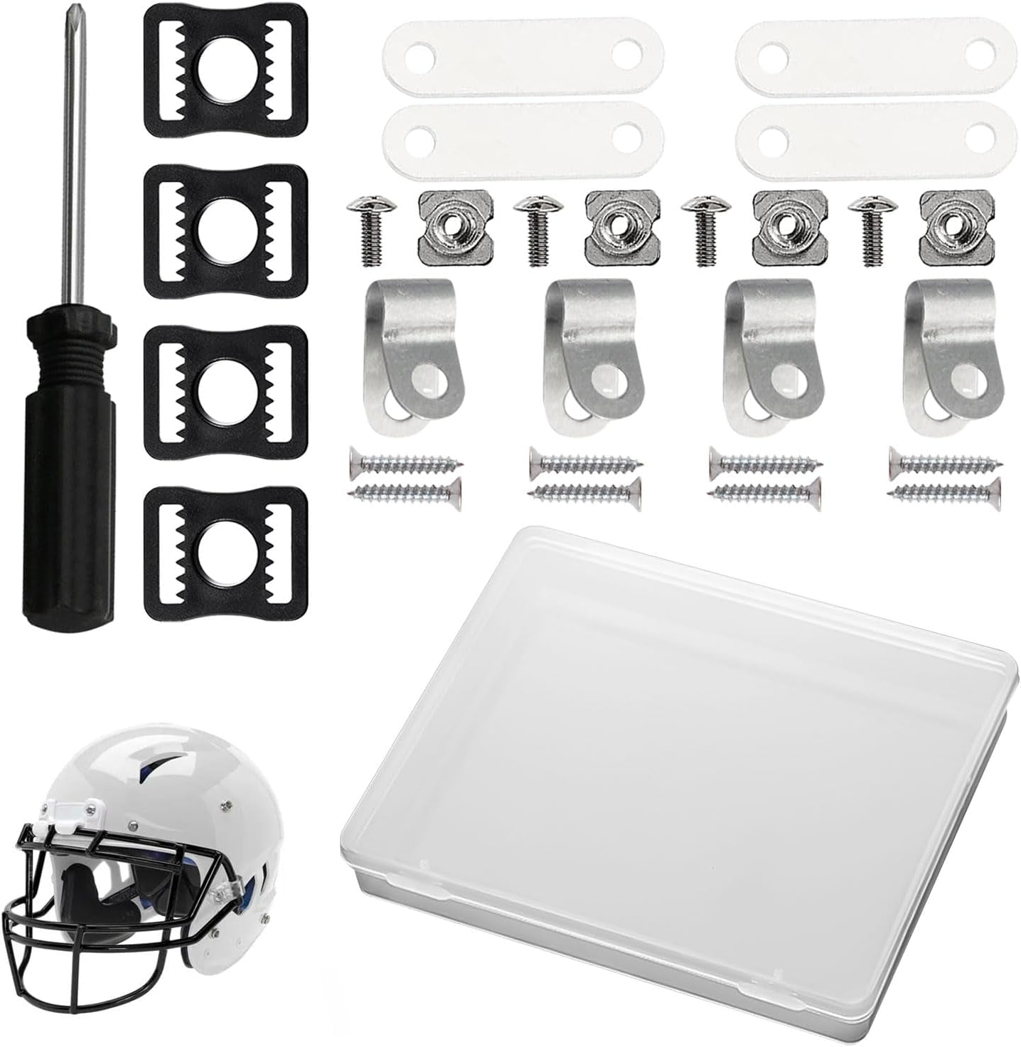 ZAGHNRENJ 68pcs Helmet Repair Kit, Sports Helmets Buckle Football