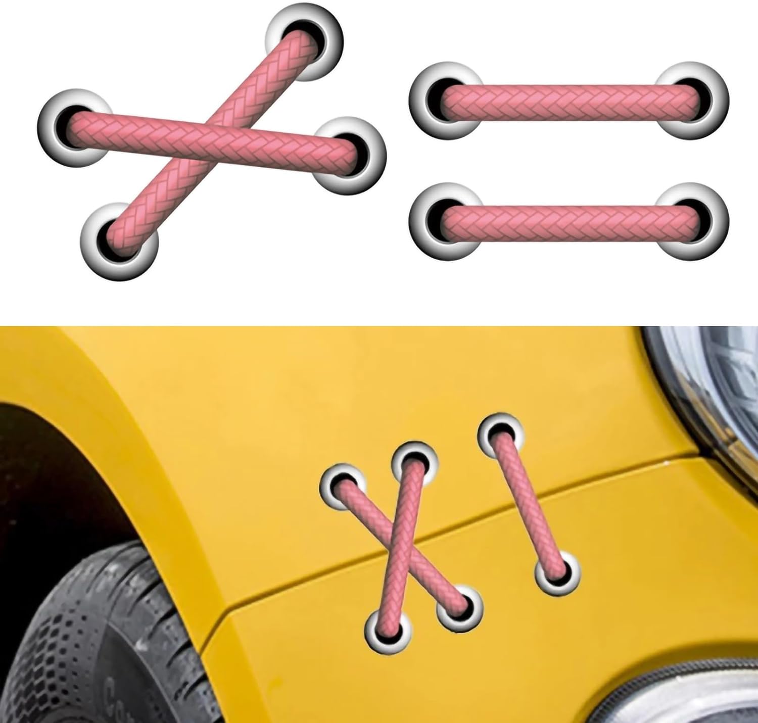 ZAGHNRENJ (Pink) Fun Bandage Decal for Bumper, Trunk, Window, Side, Tie