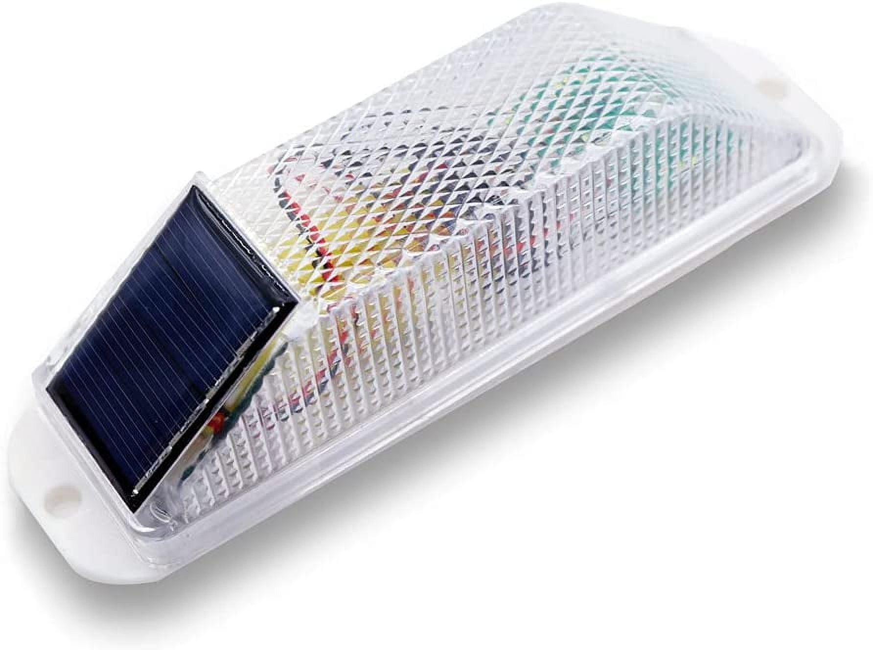 Solar Powered LED Road Safety Hazard Traffic Flashing Warning Light - Warning Barrier Light, Barricade Warning Light