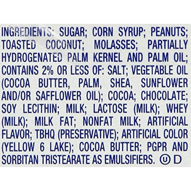 ZAGNUT Peanut Butter Coconut Candy Bar, 1.75 Ounce (Pack of 18