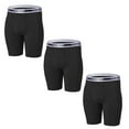 thumbnail image 1 of ZAIGGUT Men's Boxer Briefs Long-Leg Open Front Bamboo Viscose Breathable Comfortable 3Pack BLACK XL, 1 of 6