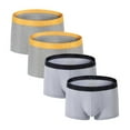 thumbnail image 1 of ZAIGGUT Men's Short-Leg Boxer Briefs Bamboo Viscose Breathable Contoured Pouch 4Pack Multi01 M, 1 of 6