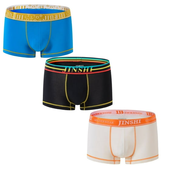 ZAIGGUT Men's Underwear Super Bamboo Viscose Boxer Brief 3Multi02 M