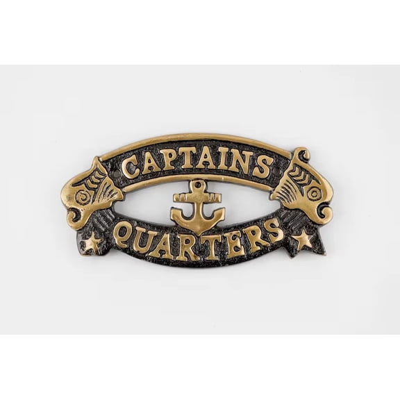 ZAINAB HANDICRAFT Captain's Quarters Door Plate Nautical Charm Plaque, Ship Boat Sign, Anniversary Gift