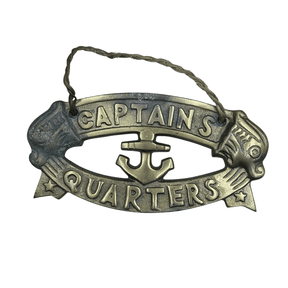 ZAINAB HANDICRAFT Captains Quarters Solid Brass Door Sign Metal Wall Plaque Nautical Vintage 8 Premium Craftsmanship & Durable Material, Perfect Door or Wall Accent, Unique Gift for Sea Lovers, Vint