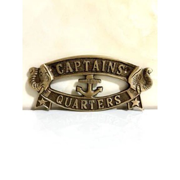 ZAINAB HANDICRAFT Nautical Solid Brass Door Sign Plaque Captain Quarters Perfect Christmas Gift