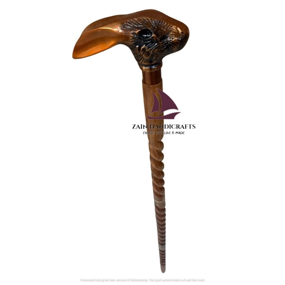 ZAINAB HANDICRAFTS Wooden Rabbit Handle Steampunk Nautical Walking Cane for Grandmother, Grandfather