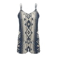 thumbnail image 1 of ZAITUBLES Womens Summer Casual Sleeveless Romper Loose Adjustable Spaghetti Strap Shorts Jumpsuits with Front Pockets, Casual Beach Vacation Outfits, Aztec Tribal Print, Size 2XL, 1 of 6