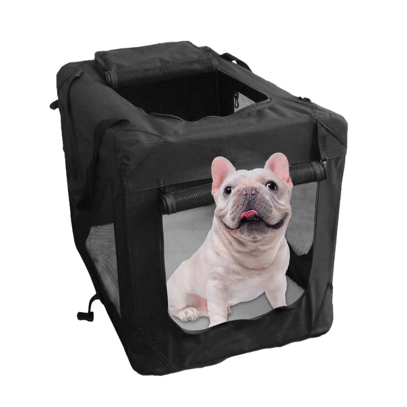 ZAKAPAWS Collapsible Soft Dog Crate, 30'' Portable 3 Door Dog Kennel, Travel Pet Crate Carrier for Indoor and Outdoor