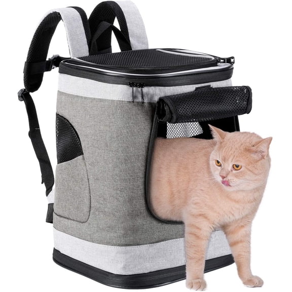 ZAKAPAWS Comfortable Dog & Cat Carrier Backpack, with Safety Features and Cushion Back Support, for Travel Hiking Walking