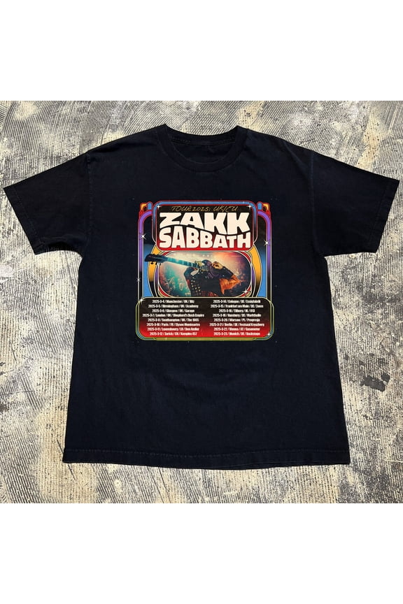 ZAKK SABBATH UK EU TOUR 2025 NEW T Shirt Full Size S-5XL ET991