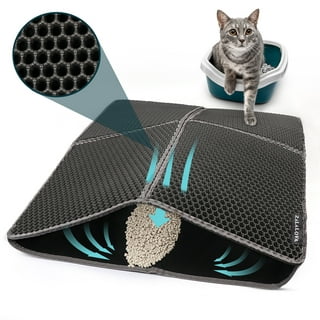 Heeyoo Cat Litter Mat, Large Kitty Litter Box Mat 23 x 14 Inches, Litter  Trapping Mat with Waterproof and Non-Slip Backing, Keep Floors Clean, Soft  on