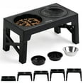 thumbnail image 1 of ZALALOVA Elevated Dog Bowls,Slow Feeder Dog Bowls with No Spill Dog Water Bowl, Non-Slip Food and Water Bowls with Stand for Medium and Large Dogs(Black), 1 of 7