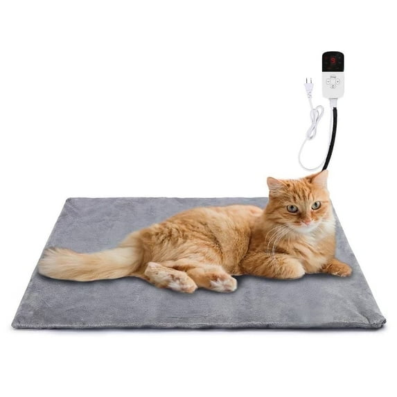 ZALALOVA Pet Heating Pad for Dogs,20x16 Inch Cat Heating Pad Indoor Electric with Timer, 9 Level Temperature Dog Heating Pad Waterproof Heated Dog Pad Mat