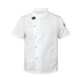 thumbnail image 1 of ZALDITA Chef Jacket Short Sleeve/Long Sleeve Chef Coat Restaurant Work Uniform Shirt for Men Women White Short Sleeve 4XL, 1 of 7