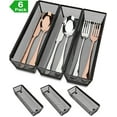 ZALFLEX 6PC Silverware Drawer Organizer, Mesh Utensil Holder for