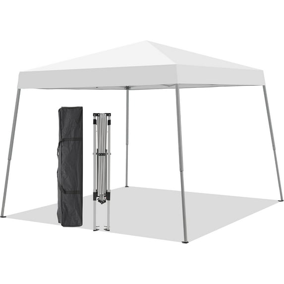 ZALIX Outdoor 8x10 Ft Pop Up Canopy Instant Folding Shelter Gazebos, Patio Canopy with Carrying Bag, White.