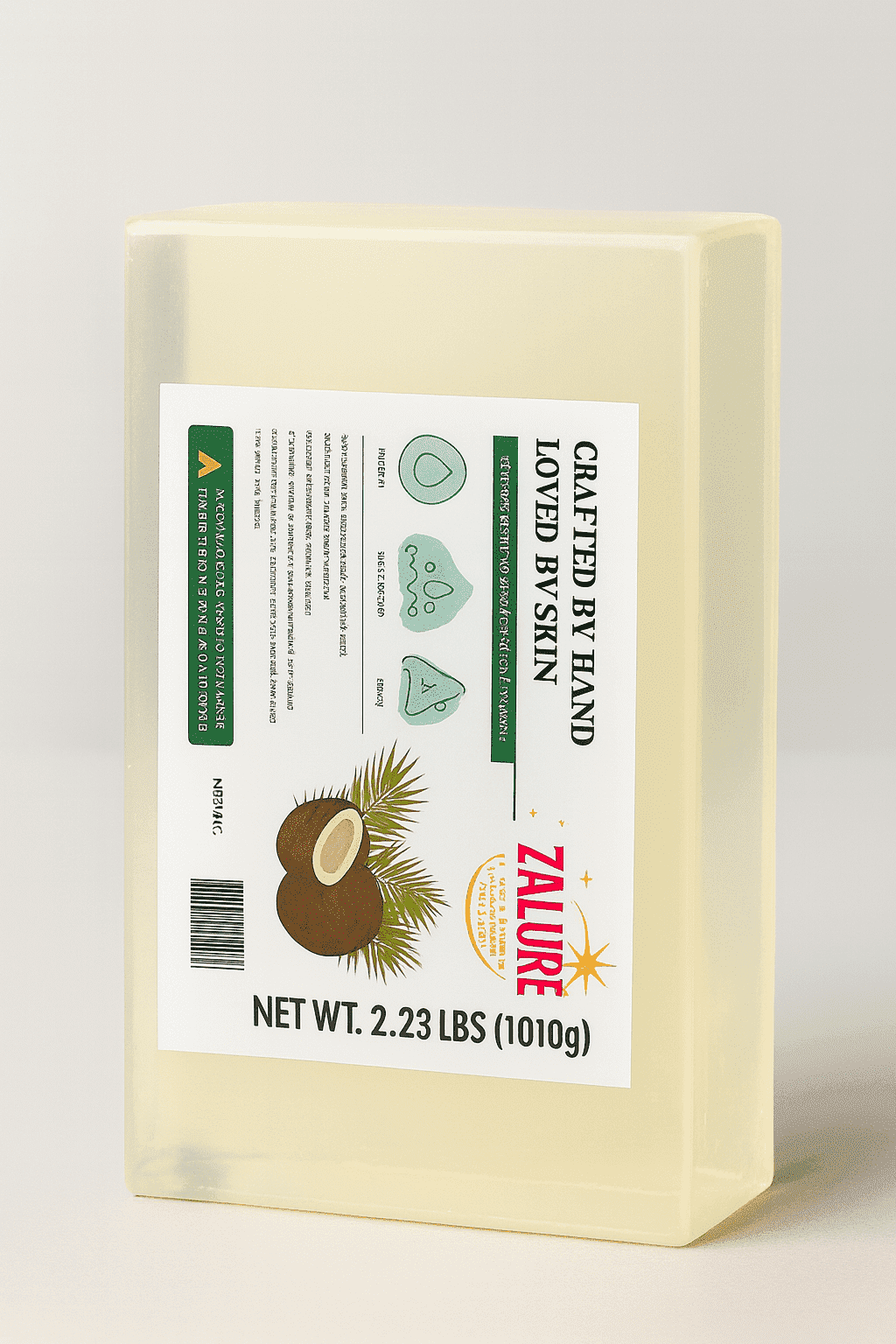 ZALLURE Coconut Milk Glycerin Soap Base – 2.23 lbs