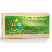 ZALLURE Powerful Clean Laundry Bar Soap, 200g each, 2-pack, Total 2 Soaps Removes Oil, Mildew & Everyday Stains