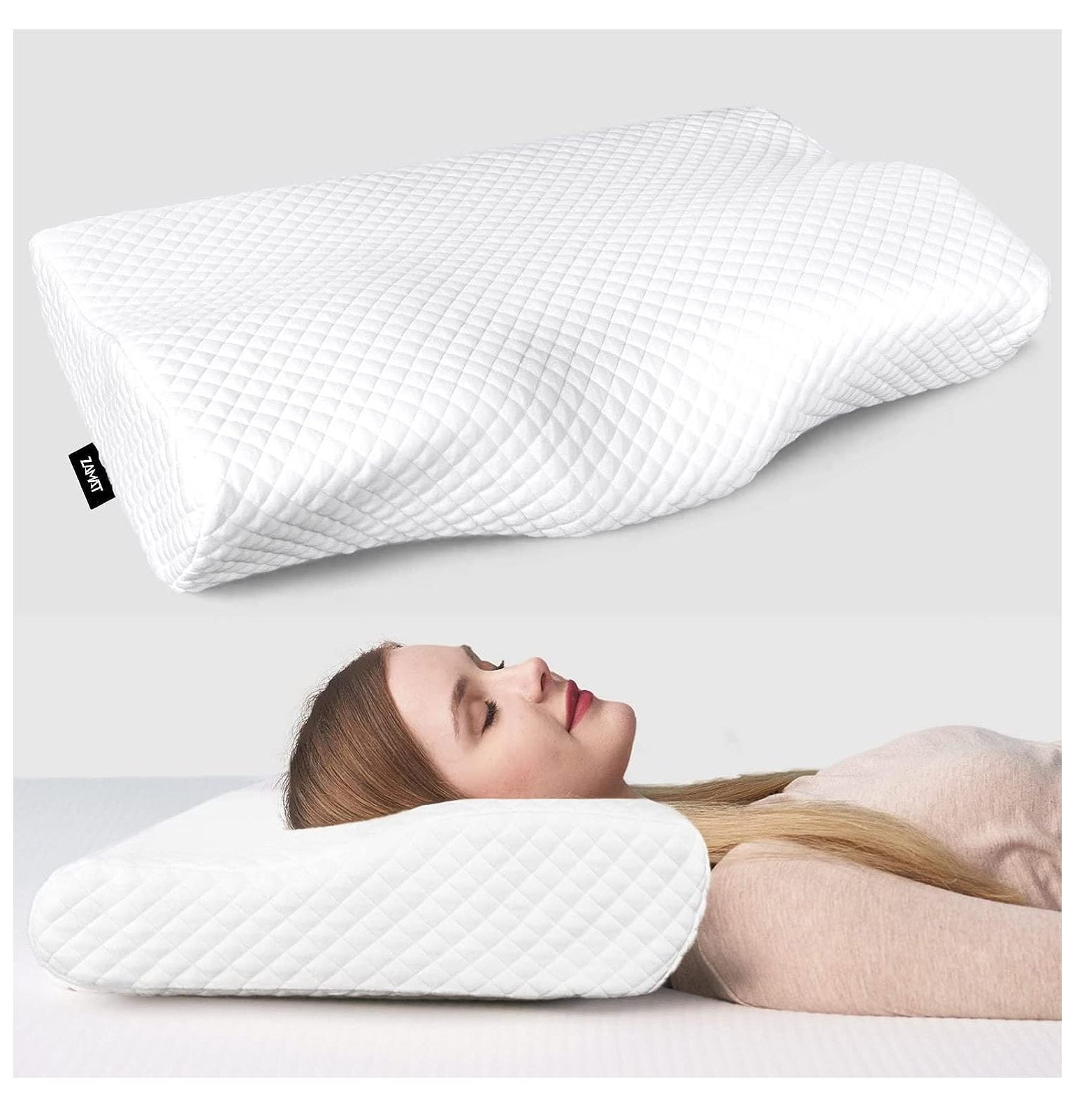 Adjustable Ergonomic Memory Foam Hypoallergenic Sleeping Pillow