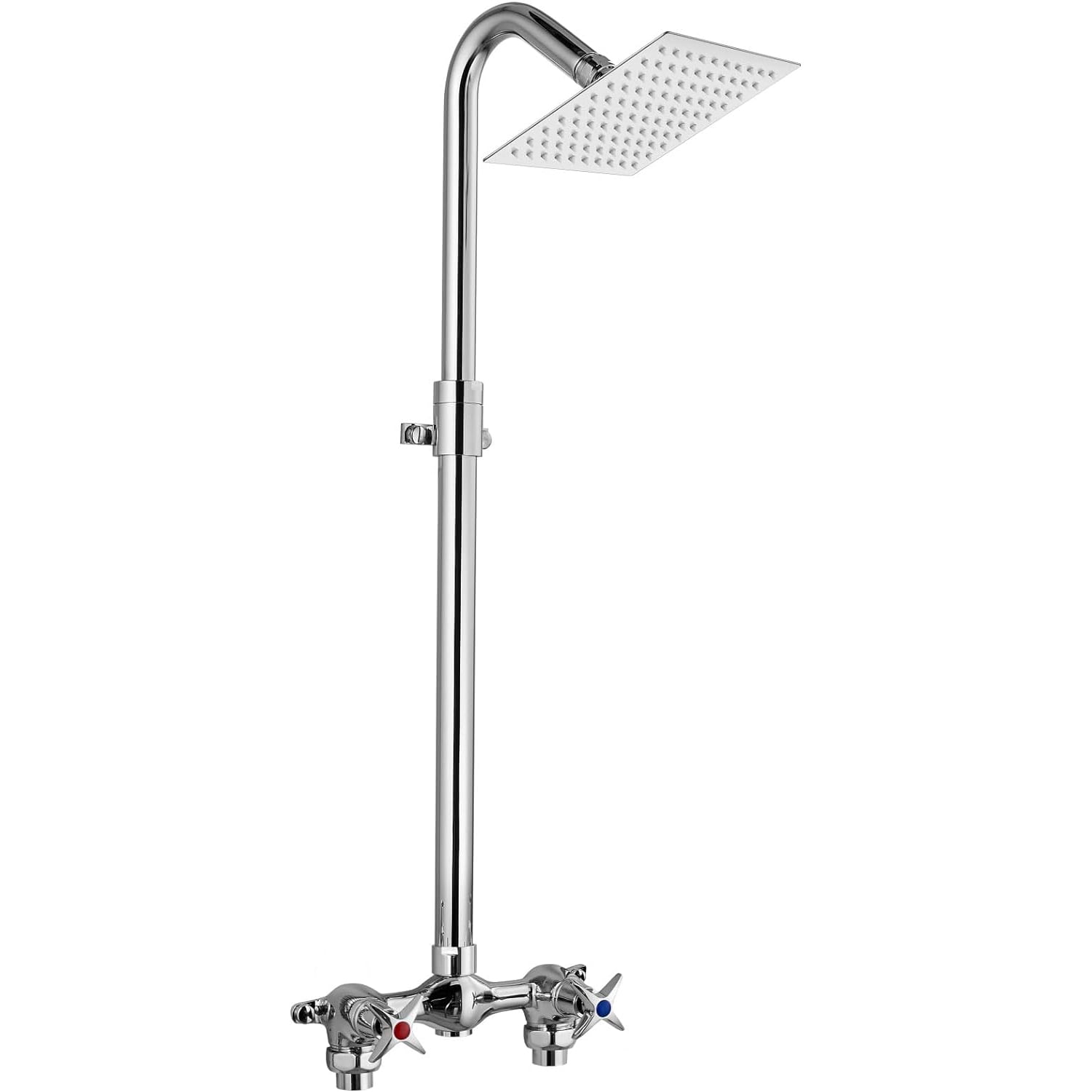 ZAMERY Chrome Outdoor Shower Faucet kit Double Handle Shower Fixture