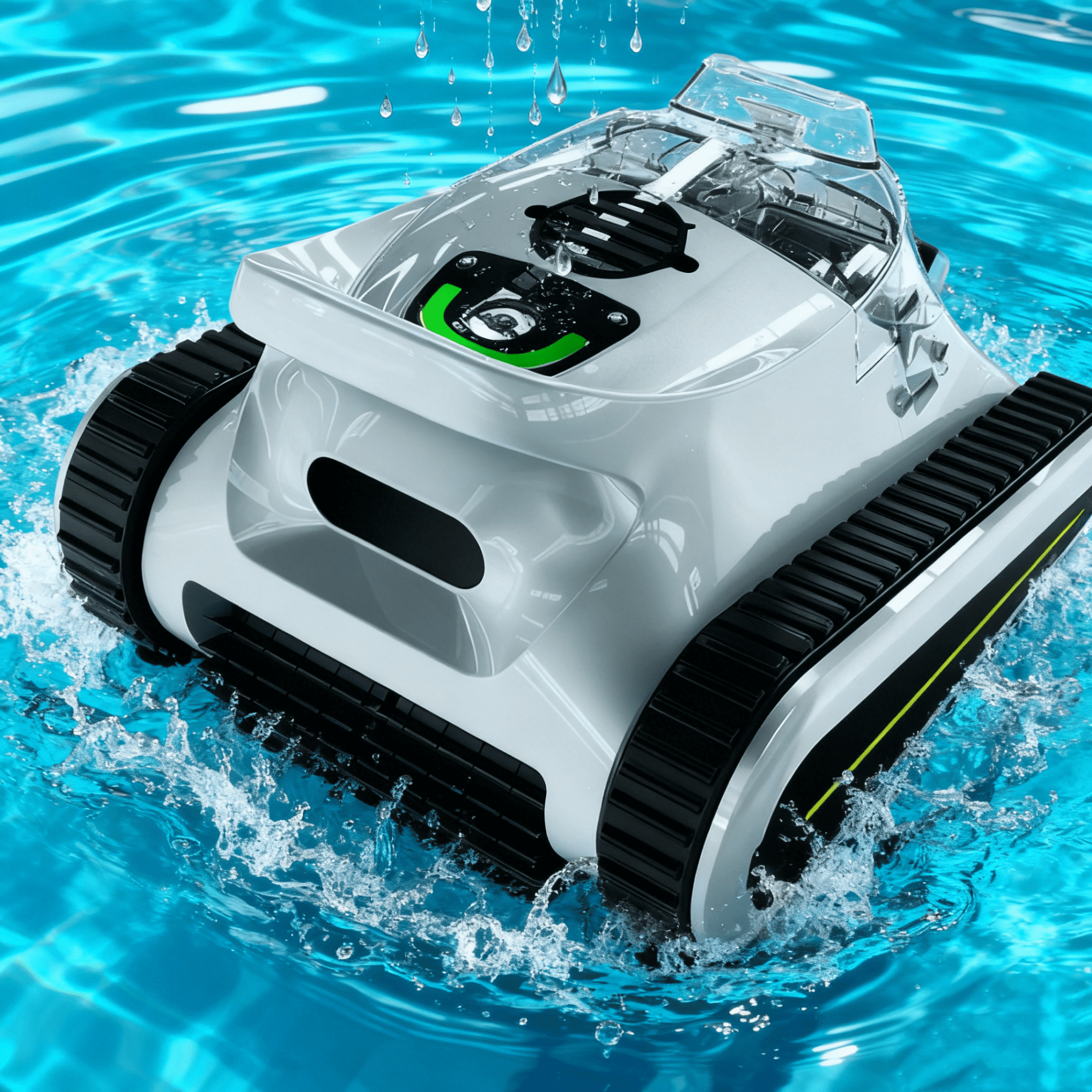 ZAMSLVRH Cordless Robotic Pool Cleaner with Brushless Motor, Smart Navigation, Dual-Filter System & 150-Min Runtime for In-Ground and Above-Ground Pools