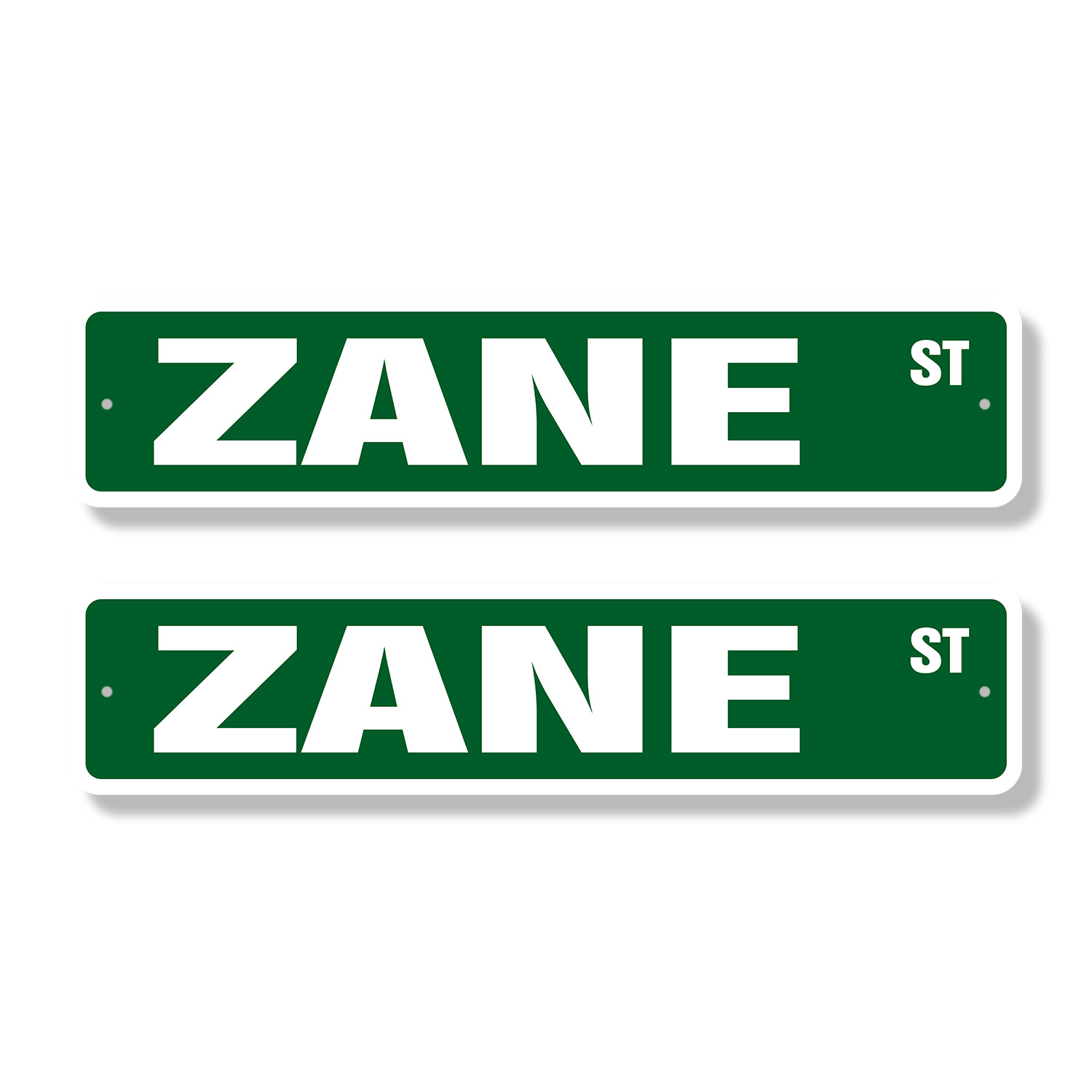 ZANE Classic Street Sign (2 Pack) Childrens Name Room Sign Road Sign ...