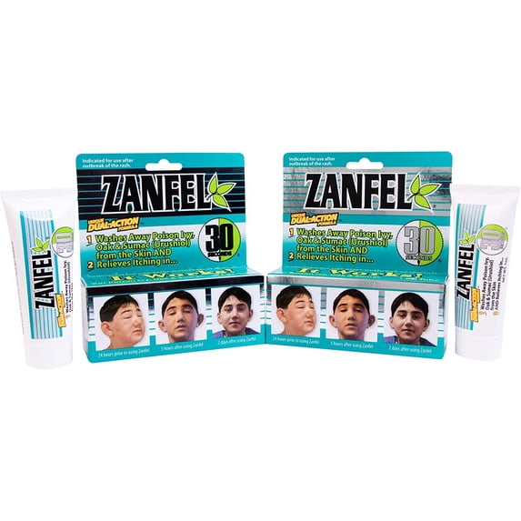 ZANFEL - Poison Ivy, Oak & Sumac Wash, 1 Oz - 2Pack