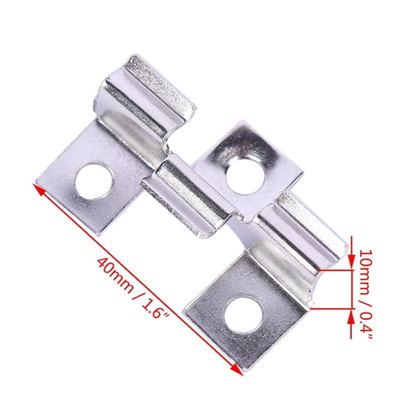 ZANHUA-100x 40 * 10mm Stainless Steel Decking Hidden Spacer Fastener Board Clip w/100x Self-Tapping Screws Set