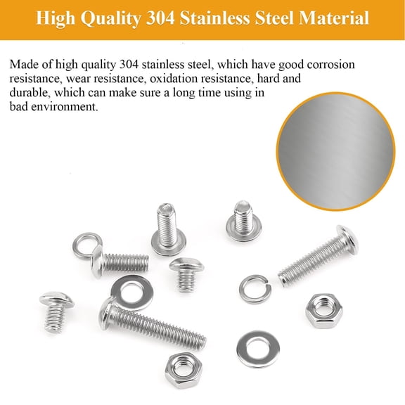 ZANHUA-105 Pieces M4 x 16mm Button Head Socket Cap Screws, Thread Pitch 0.7mm, M4 Screws, 304 Stainless Steel, Fully Threaded, Silver