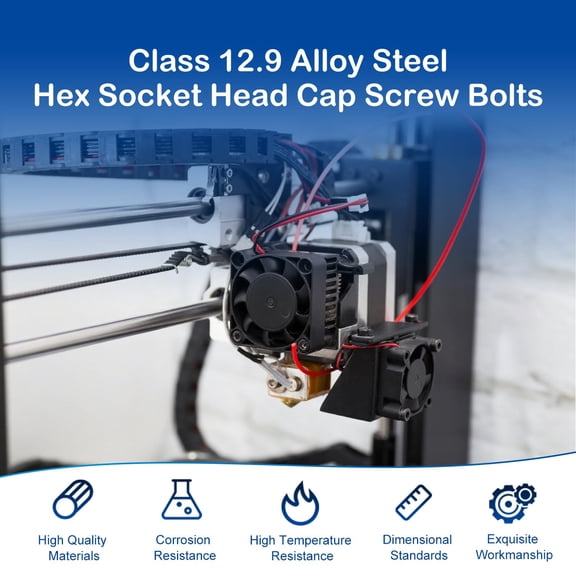 ZANHUA-130Pcs M3 x 25mm Hex Socket Head Cap Screws Bolts, Class 12.9 Alloy Steel, Black Oxide Finish, Allen Socket Drive, Fully Threaded, with 1Pc Hex Spanner, Thread Pitch 0.5 mm