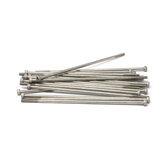 ZANHUA-20 Pcs M4 x 145mm Partially Threaded Thread Pitch 0.7 mm Stainless Steel 304 Hex Socket Head Cap Screws Bolts Kit