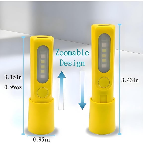 ZANHUA-4 Pack Mini Small LED FlashlightsUSB C Rechargeable FlashLightsCamping Lantern Combo FlashlightUltralight Zoomable Flashlights for Home, Emergency, Camping Dog WalkingBulk for Gifts