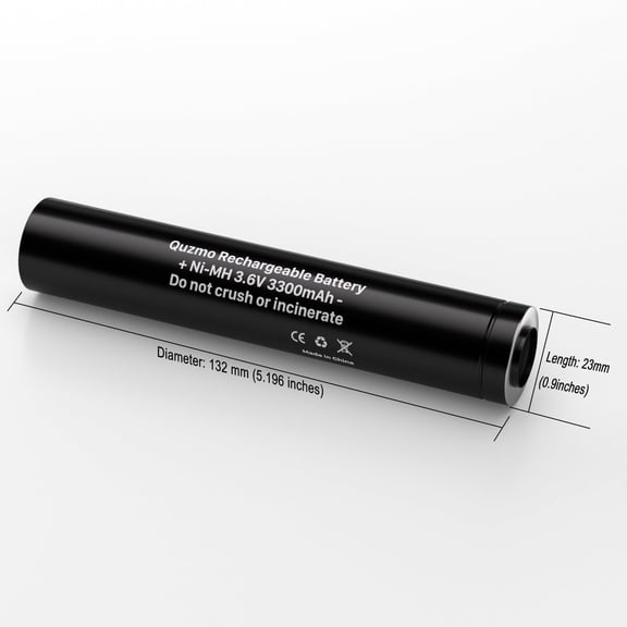ZANHUA-75175 Rechargeable Batteries, 3.6V 3300mAh Ni-MH Battery for Streamlight Stinger Parts XT, DS, LED HP, 75375 75300 75500 75810 76000 76300 PolyStinger, Pelican M9 Flashlight 1-Pack