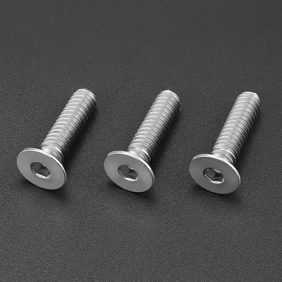 ZANHUA-#8-32 x 5/8 inch Flat Socket Head Screws, Countersunk Allen Bolts, 304 Stainless Steel 18-8, Fully Threaded, Hex Socket Drive, Bright Finish, 50 pcs