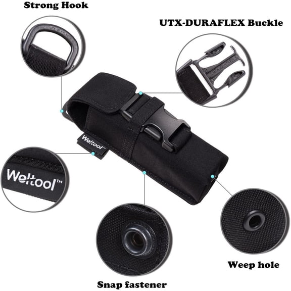 ZANHUA-FH1 Flashlight Holster, Cordura fabric with UTX-DURAFLEX Buckle, Molle system
