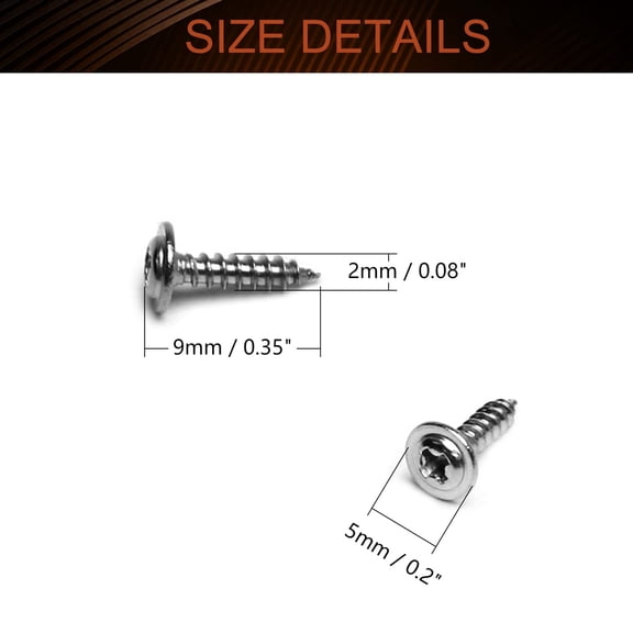 ZANHUA-M2 x 8mm Self Tapping Screws, 304 Stainless Steel Self Tapping Machine Screws Full Threaded Phillips Pan Head with Washer Screw Fasteners Silver Tone 50Pcs
