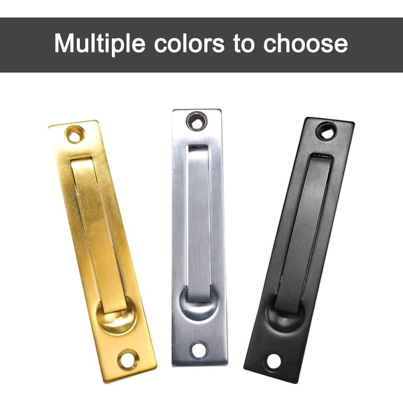 ZANHUA-Pocket Door Edge Pull - Hidden Edge Handles Hardware for Easy Access, Stylish Pocket Door Pull, Ideal Pocket Door Hardware Solution. (Black, 2 Pack)
