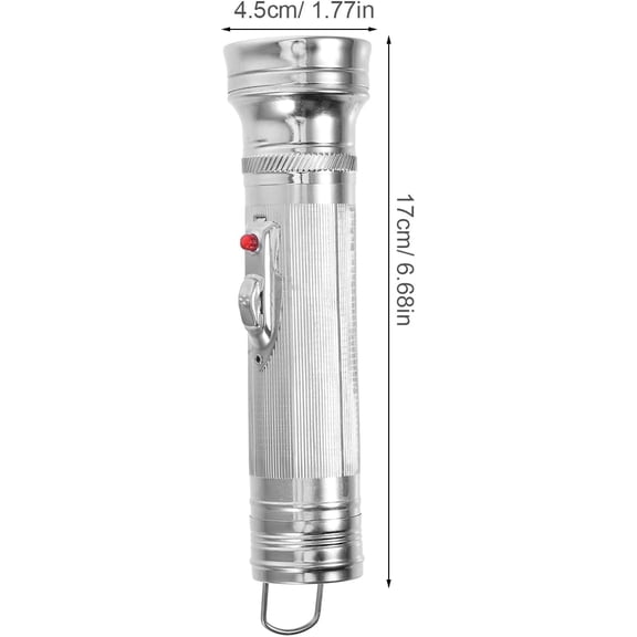 ZANHUA-Vintage Metal Flashlight Retro Design Portable Illumination for Camping and Outdoor Activities Lightweight and Compact Old-Fashioned Flashlight for Night Use
