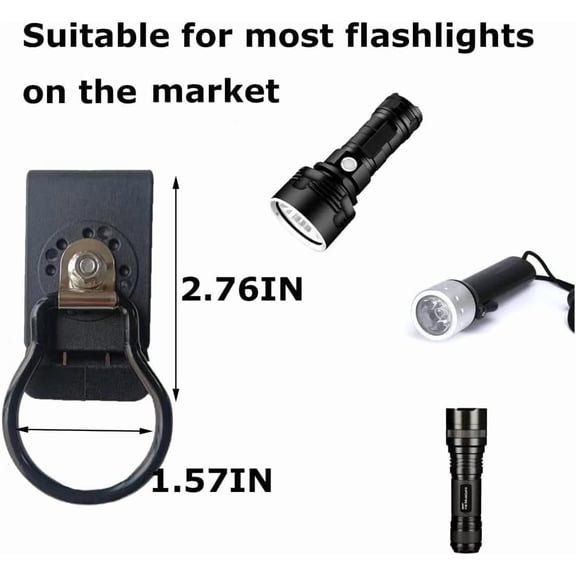 ZANHUA-XXHong 2PCS Flashlight Holder for Belt Flashlight Holder Belt Flashlight Clip Duty Belt 1.57 inch Belt Flashlight Clip Tool Clip